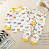 Pijamas Roupas para bebês conjuntos de outono girs roupas infantil algodão garotas calças calças 2pcs roupas de roupa de baixo