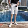 Shorts Masculino 2022 Roupas de Marca Estilo Britânico Lazer de Verão para Homens Shorts de Negócios Masculino Slim Fit Pure Color Terno Shorts Plus Size 2936 Z0216