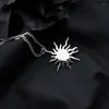 Pendant Necklaces Stainless Steel Fashion Sun Necklace Jewelry Gift Street Dance For Women Men