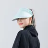 Wide Brim Hats OhSunny Sun Visor Protection Cap Anti-UV UPF50 Adjustable Fashion Summer Beach Empty Top Hat For Women HatWide