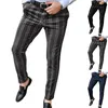 Men's Pants Casual Comfort Striped Trousers Formal Business Work Long Outdoor