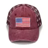 Boll Caps 4 färger nödställda amerikansk flaggstjärna mössa denim baseball kvinnor jeans usa hatt