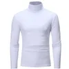 Men's T-Shirts Winter Warm Half High Collar Fashion Thermal Underwear Men Mock Neck Basic Plain T-shirt Blouse Pullover Long Sleeve Top 230217