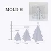 Candles Christmas Tree Cone Candle Mold Pillar Taper Soy Wax Acrylic Plastic Mould for Making Aesthetic Xmas Elk Tapered Bougie Decor 230217