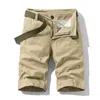 Мужские шорты Pure Cotton Summer Mens Cargo Shorts Boys Casual Pocket Streetwear Plus Size Мужская длинная бермудская графика Z148 Z0216