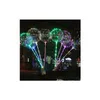 Ballon Lumineux Led Transparent Coloré Clignotant Ballons D'éclairage Avec 70Cm Pôle Décorations De Fête Approvisionnement De Vacances Cca8166 Dhuc7