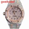 Armbandsur Lyx Custom Bling Iced Out klockor Vitguldpläterade Moiss anite Diamond Watchess 5A högkvalitativ replikering Mekanisk C3UO