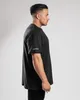 メンズTシャツ大型タイプの男性ルーズTシャツコットンカジュアルスポーツ特大のTシャツジムランニングストリートウェアフィットネススポーツ服230217