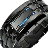 Armbandsur LED Display Luxury Sport Men tittar på mode Digital klocka Rostfritt stål Erkek Kol Saati Montre Homme 2023