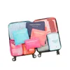 ダッフェルバッグ6pcs/set storage bag高品質のオックスフォードクロスms荷物オーガナイザーの旅行メッシュパッキングキューブオーガナイザー