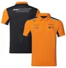 Terno polo de corrida F1 primavera e outono nova camiseta com capuz de manga curta personalizada com o mesmo estilo