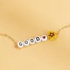 Strand Strands Strands Boemian Acrilico Glassa color fiore Small Flower Letters Bracciale Fascile Donne Gioielli Regali di Natale ragazza Kent22