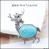 Pendentif Colliers Pierre Naturelle Gem Broche Elk Cerf Rose Cristal De Quartz Jade Onyx Perle Collier Bijoux De Guérison Pour Les Femmes Corde Sexyh Dhr4V