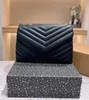 Borse di moda di lusso di alta qualità LOULOU Designer da donna Borsa a tracolla a catena di grande capacità in pelle nera Borsa a tracolla trapuntata Borsa Shopping Portafogli