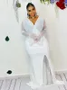 Grande taille robes femmes vêtements à manches longues Maxi robe mode élégant 5xl dame Transparent même en gros en vrac goutte