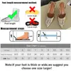 Kleid Schuhe Frauen Schuhe High Heels Damen Pumps Sandalen 2023 Neue In Mode Bling Spitz Weibliche Sandale Party Luxus strass Rutschen L230216