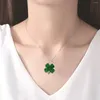 Pendant Necklaces Charms Shamrock Charm Patricks Hanging Keychain Ornaments Ornament Alloy Enamel Lucky Pendants Women Decoration Glitter