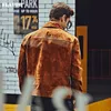 Skórzana skóra męska sztuczna kurtka oryginalna kurtka Pigskin Brown Real Jackets Autumn Denim Men Płaszcz 230217