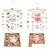 Mobiles# Baby Rattles Crib Mobiles Toy Cotton Rabbit Pendant Bed Bell Rotating Music For Cots Projection Infant Wooden Toys 220312 D Dhqeu