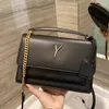 Torby wieczorowe luksusowe designerskie torba crossbody oryginalne skórzane kobiety mody średnie torebki łańcuchowe torby na ramię pochette