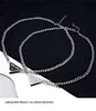 Designers de colar 2023 Acessórios de moda de verão Luxury Women Women Silver Jewelry Colar Beach Men Triangle Design Chain