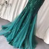 Robes de soirée une épaule émeraude robes de soirée vert paillettes longue sirène robe de bal paillettes élégante robe de soirée motif dentelle robe formelle 230217