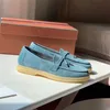 Italien original designer skor rolopiana lp samma bekväma kvinnors platt loafer läder fyra säsong Tassel casual skor