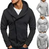 Men's Hoodies 2023 Brand Men Winter Hooded Sweatshirt Tracksuits Casual Solid Long Sleeve Slim Male Autumn Zipper Homme Outcoat