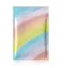 Glossy Rainbow Packaging Bags Flat Aluminum Foil Zipper lock Packaging Bags Reclosable Snack Ground Coffee Powder Shampoo Xmas Gift Pouches