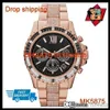 100% оригинальное японское движение Drop Gorge Everest Gunmetal Diamond Glitz Watch MK5828 MK5829 MK5875273T