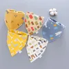 Hårtillbehör 39 Style Baby Bibs Triangle Born Cotton Saliv Handduk Matande pojkar Girls För förkläde Double Bandana