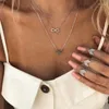 Choker Women's Crystal Necklace Fashion Double Layer 8 Word Infinity Pendant Clavicle Chain Party Gift Jewelry