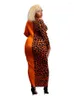 Plus storlek klänningar kvinnor kläder elegant långärmad leopard klänning bodycon sexig stor grossist bulk droppe