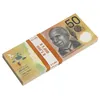 Novidade Jogos Prop Aud Notas Dólar Australiano 20 50 100 Cópia de Papel Fl Imprimir Notas Dinheiro Falso Monopólio Filme Adereços Drop Deliv Dhbdo