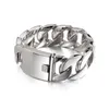 Pulseiras de elo Corrente Homem Jóias 24mm Big Chunky Curb Pulseira cubana masculina 316L aço inoxidável clássico presente moderno à prova d'água nunca desatualizado