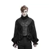 Herenvesten duivel mode gothic smoking vest Victoriaanse steampunk single -breasted formeel diner banket jacquard waistcoat 230217