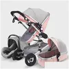 Strollers# Baby Stroller 3 In 1 Genuine Portable Carriage Fold Pram Aluminum Frame Drop Delivery Kids Maternity Strollers Dhr1L