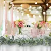 Decorative Flowers 2Pcs Lambs Ear Garland Greenery And Eucalyptus Vine / Light Colored Flocked Leaves Soft Drapey Wedding