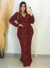 Robes de grande taille robe imprimée léopard à manches longues automne Chic et élégant femme mince Maxi vente en gros en vrac goutte