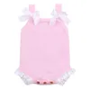Jumpsuits Baby Girl Bodysuits Bow Kids Body Suit For Born Strap Summer Knitted Pattern Toddler Sleeveless Children Clothes