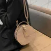 Tote 2023 Women's Handbag Famous Designer Fashion High-quality Embossed Round Cute Leather Crossbody Bag Single Shoulder Bag G230215