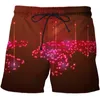 Mäns shorts AI -teknik Datamönster Shorts Summer Men Swimewear QuickDrying Pants Beach Casual Shorts 3D Printed Men's Swimming Trunks Z0216