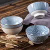 Bowls Set With Four Traditional Japanese Ceramic Dinner 4.5 Inches 300ml Porcelain Gift Box Present