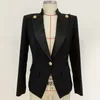 Costumes pour femmes Blazers de haute qualité est veste de créateur bouton unique col en satin 230216