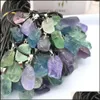 Charms BK Natural Yellow White Crystal Stone Fluorite Amethyst Irregar Shape Pendants For Halsband￶rh￤ngen smycken Makin Sport1 DRO DHFA3