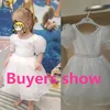 Filles Robes Blanc Gâteau Couches Enfants Pull Manches Élégante Fête De Mariage Anniversaire Tutu Princesse Robes Enfants Vêtements D'été 230217