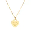 Creativo simple corazón amor colgante para mujer en forma de Y collar de acero inoxidable cadena de oro plata canal joyería de moda mujeres cadenas de hielo cruzado collares de diseñador