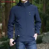 メンズジャケットMantlconx Windbreaker防水ミリタリーフード付きコート春の男性カジュアル男性服4xl 230216