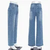 Dames Jeans Dames Vintage Gescheurde Mode Wijde Pijpen Denim Broek Lange High Street Casual Broek Maat XS