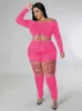 Tracksuits Plus Size Two Piece Sets Long Sleeve Off Shoulder Top Women Pant Suit Party Sexy Rave Outfits Wholesale Bulk Drop